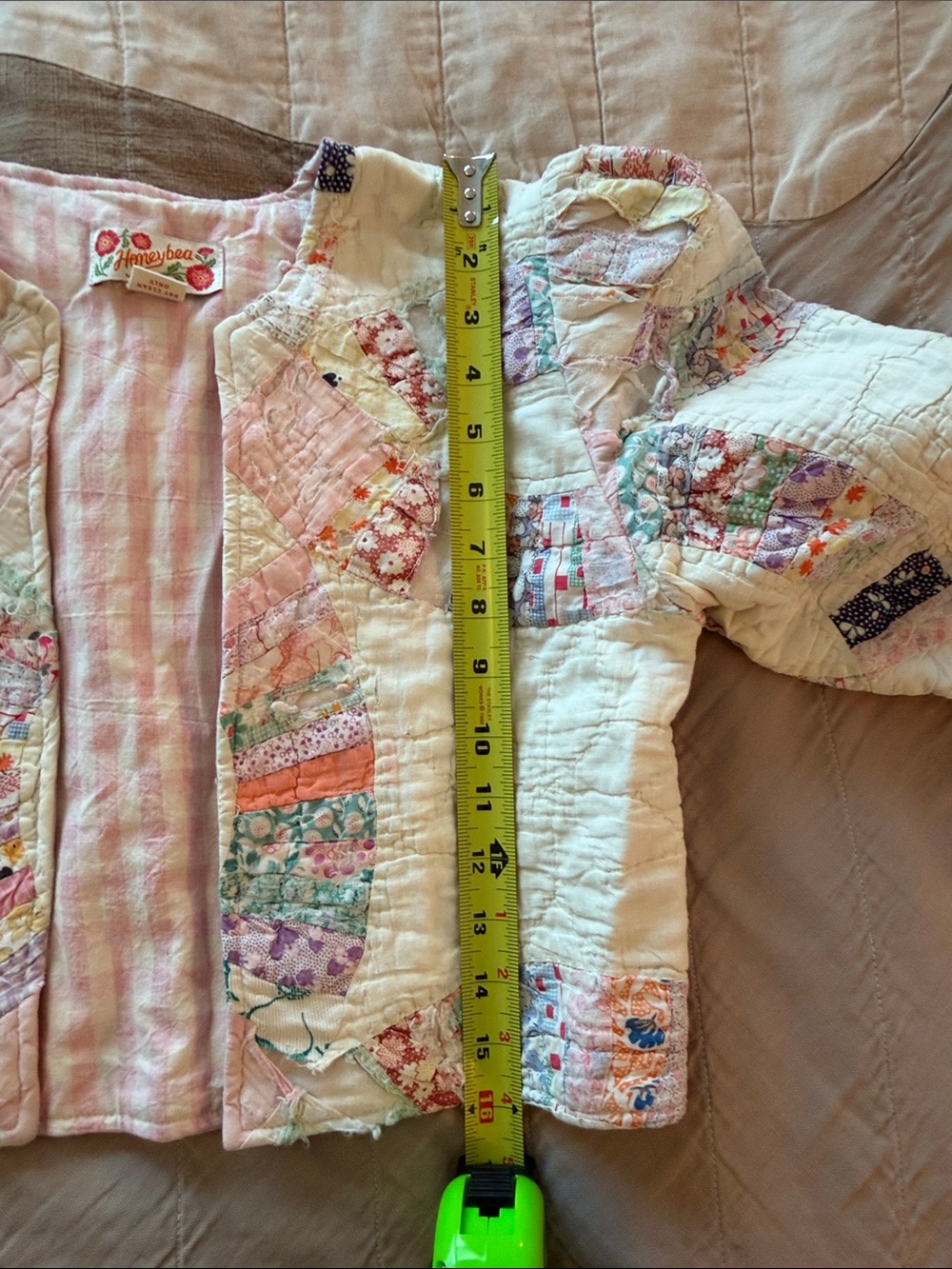 Honeybea Patchwork Quilted Jacket - Cream & Pastel - Picture 7 of 9